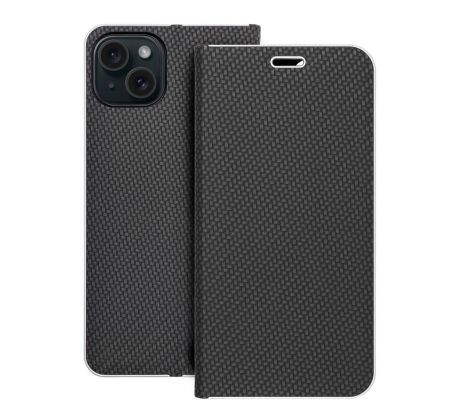 LUNA Book Carbon  iPhone 15 Plus cierny