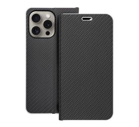 LUNA Book Carbon  iPhone 15 Pro Max cierny