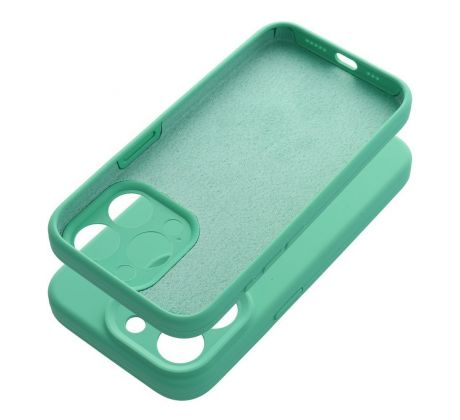 Case SILICONE 2mm  iPhone 12 slabomodrý tyrkysový mentolový