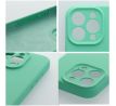 Case SILICONE 2mm  iPhone 12 slabomodrý tyrkysový mentolový