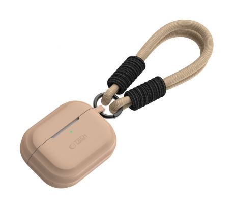 PUZDRO/KRYT TECH-PROTECT SILICONE ROPE APPLE AirPODS PRO 1 / 2 CAFE LATTE