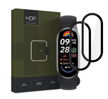 OCHRANNÉ TVRDENÉ SKLO HOFI HYBRID PRO+ 2-PACK XIAOMI SMART BAND 9 / 9 NFC BLACK