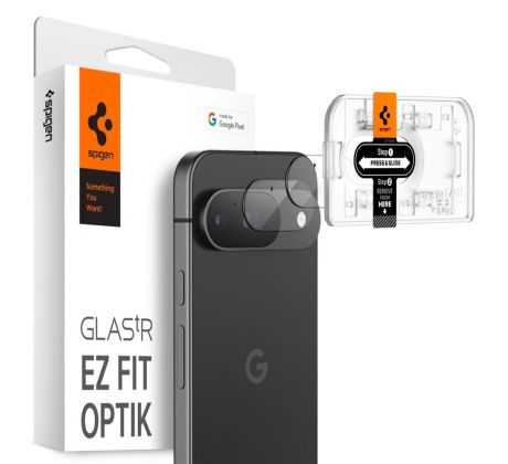 2PACK SET SKIEL NA KAMERU SPIGEN OPTIK.TR ”EZ FIT” CAMERA PROTECTOR 2-PACK GOOGLE PIXEL 9 CRYSTAL CLEAR