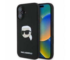 KARL LAGERFELD   iPhone 16 s MagSafe KLHMP16SSKHPPLK (Sil KL Head Print) cierny