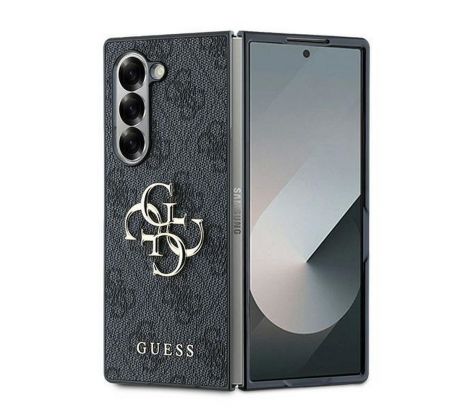 GUESS   Samsung Galaxy Z Fold 6 GUHCZFD64GMGGR (PU 4G Kožený kryt Metal Logo) cierny