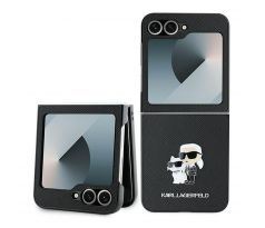 KARL LAGERFELD   Samsung Galaxy Z Flip 6 KLHCZF6SAPKCNPK (HC Saffiano KC Metal Pin) cierny