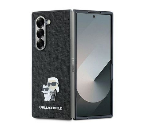 KARL LAGERFELD   Samsung Galaxy Z Fold 6 KLHCZFD6SAPKCNPK (HC Saffiano KC Metal Pin) cierny