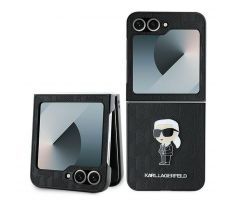 KARL LAGERFELD   Samsung Galaxy Z Flip 6 KLHCZF6SAPKINPK (HC Saffiano Monogram Ikonik Pin) cierny