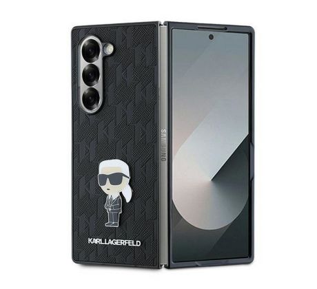 KARL LAGERFELD   Samsung Galaxy Z Fold 6 KLHCZFD6SAPKINPK (HC Saffiano Monogram Ikonik Pin) cierny