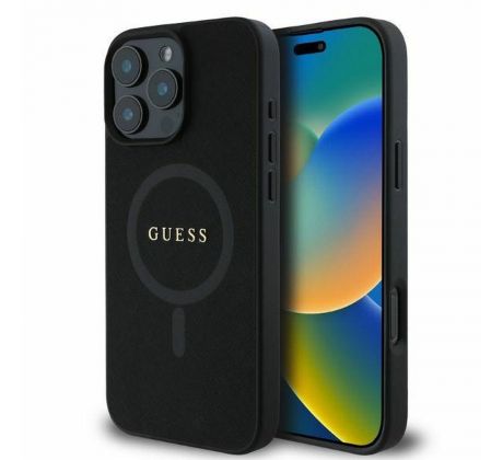 GUESS   iPhone 16 Pro s MagSafe GUHMP16LPSAHMCK (PU Saffiano Classic Logo) cierny