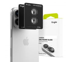 2PACK SET SKIEL NA KAMERU RINGKE CAMERA FRAME PROTECTOR 2-PACK iPhone 16 / 16 Plus BLACK