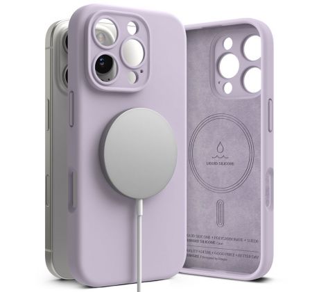 KRYT RINGKE SILICONE MAGNETIC MAGSAFE iPhone 16 Pro Max LIGHT PURPLE