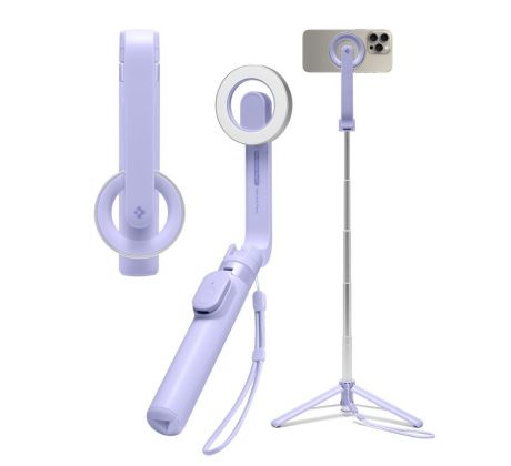 SELFIE TYČ SPIGEN S571W MAGSAFE BLUETOOTH SELFIE STICK TRIPOD LAVENDER