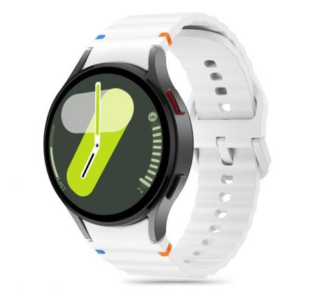 REMIENOK TECH-PROTECT SILICONE SPORT SAMSUNG GALAXY WATCH 4 / 5 / 5 PRO / 6 / 7 / FE WHITE