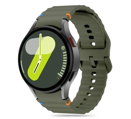 REMIENOK TECH-PROTECT SILICONE SPORT SAMSUNG GALAXY WATCH 4 / 5 / 5 PRO / 6 / 7 / FE ARMY GREEN