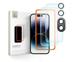 3PACK SET OCHRANNÝCH TVRDENÝCH SKIEL TECH-PROTECT SUPREME SET 3-PACK iPhone 16 CLEAR