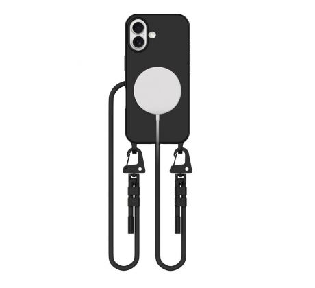 KRYT SO ŠNÚRKOU/POPRUH NA TELO TECH-PROTECT MAGNECKLACE MAGSAFE iPhone 16 BLACK