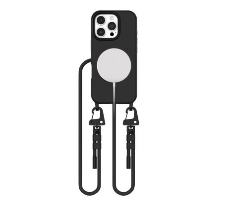 KRYT SO ŠNÚRKOU/POPRUH NA TELO TECH-PROTECT MAGNECKLACE MAGSAFE iPhone 16 Pro Max BLACK