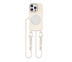 KRYT SO ŠNÚRKOU NA TELEFON/POPRUH NA TELO TECH-PROTECT MAGNECKLACE MAGSAFE iPhone 16 Pro Max LATTE