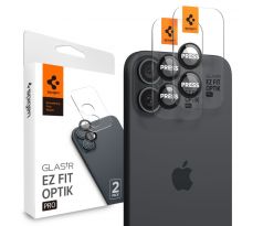 2PACK SET OCHRANNÝCH SKIEL ZADNEJ KAMERY SPIGEN OPTIK PRO GLAS.TR ”EZ FIT” CAMERA PROTECTOR 2-PACK iPhone 16 / 16 Plus BLACK