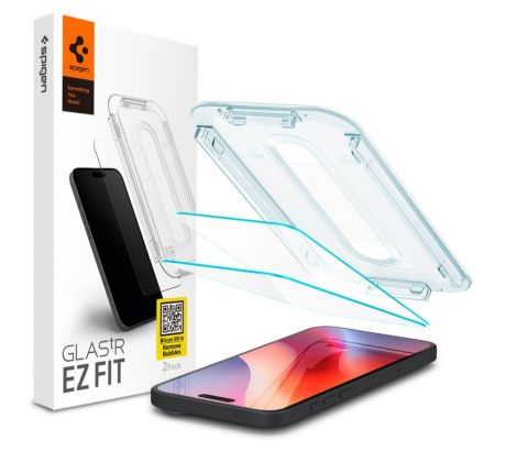 2PACK SET OCHRANNÝCH SKIEL SPIGEN GLAS.TR ”EZ FIT” 2-PACK iPhone 16 Pro CLEAR