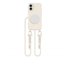 KRYT SO ŠNÚRKOU/POPRUH NA TELO TECH-PROTECT MAGNECKLACE MAGSAFE iPhone 16 LATTE