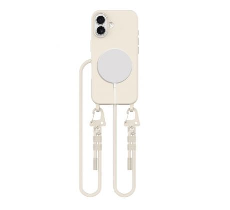 KRYT SO ŠNÚRKOU/POPRUH NA TELO TECH-PROTECT MAGNECKLACE MAGSAFE iPhone 16 LATTE