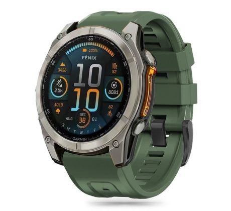 REMIENOK TECH-PROTECT SILICONE GARMIN FENIX 5X / 5X Plus / 6X / 6X PRO / 7X / 8 (51 mm) ARMY GREEN