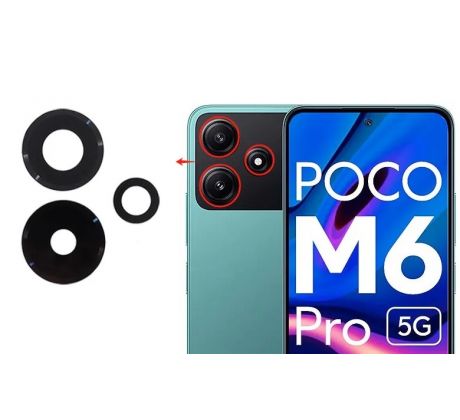 Náhradné sklo zadnej kamery - Xiaomi Poco M6 Pro