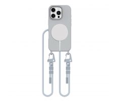 KRYT SO ŠNÚRKOU/POPRUH NA TELO TECH-PROTECT MAGNECKLACE MAGSAFE iPhone 16 Pro CRAYON GREY