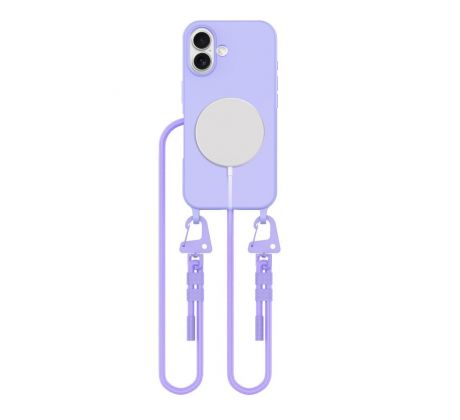 KRYT SO ŠNÚRKOU/POPRUH NA TELO TECH-PROTECT MAGNECKLACE MAGSAFE iPhone 16 LAVENDER