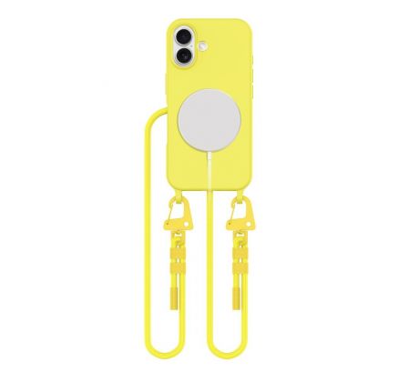 KRYT SO ŠNÚRKOU/POPRUH NA TELO TECH-PROTECT MAGNECKLACE MAGSAFE iPhone 16 CANARY YELLOW