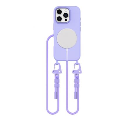 KRYT SO ŠNÚRKOU/POPRUH NA TELO TECH-PROTECT MAGNECKLACE MAGSAFE iPhone 16 Pro LAVENDER