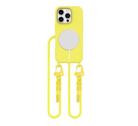 KRYT SO ŠNÚRKOU/POPRUH NA TELO TECH-PROTECT MAGNECKLACE MAGSAFE iPhone 16 Pro Max CANARY YELLOW