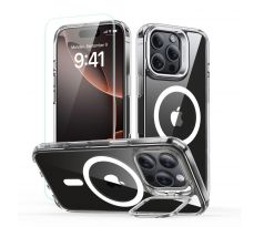 2PACK SET KRYT + OCHRANNÉ SKLO ESR CLASSIC HYBRID KICKSTAND HALOLOCK MAGSAFE & TEMPERED GLASS iPhone 16 Pro CLEAR