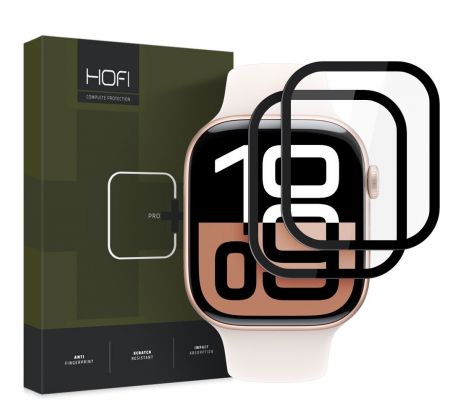 2PACK SET HYBRIDNÝCH OCHRANNÝCH SKIEL HOFI HYBRID PRO+ 2-PACK APPLE WATCH 10 (42 mm) BLACK