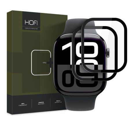 2PACK SET HYBRIDNÝCH OCHRANNÝCH SKIEL HOFI HYBRID PRO+ 2-PACK APPLE WATCH 10 (46 mm) BLACK