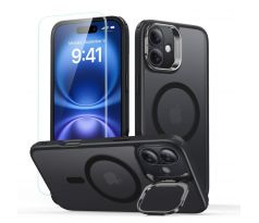 2PACK SET KRYT + OCHRANNÉ SKLO ESR CLASSIC HYBRID KICKSTAND HALOLOCK MAGSAFE & TEMPERED GLASS iPhone 16 FROSTED BLACK