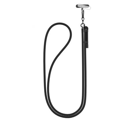 POPRUH CEZ RAMENO/ŠNÚRKA NA TELEFÓN TECH-PROTECT C1S ROPE CROSSBODY STRAP BLACK/BLACK