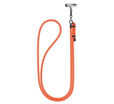 POPRUH CEZ RAMENO/ŠNÚRKA NA TELEFÓN TECH-PROTECT C1S ROPE CROSSBODY STRAP NEON ORANGE/BLACK