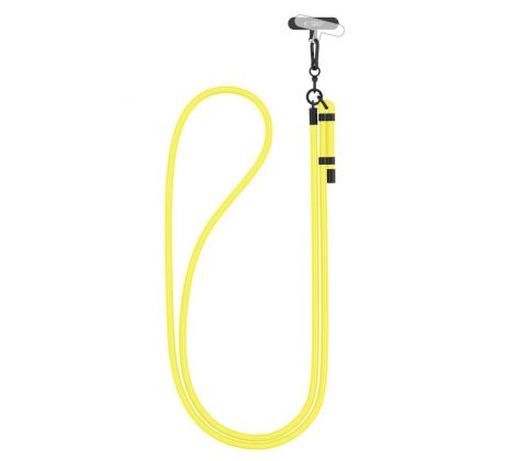 POPRUH CEZ RAMENO/ŠNÚRKA NA TELEFÓN TECH-PROTECT C1S ROPE CROSSBODY STRAP NEON YELLOW/BLACK