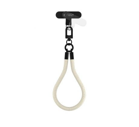 POPRUH NA RUKU/ŠNÚRKA NA TELEFON TECH-PROTECT C3S ROPE WRIST STRAP TAUPE/BLACK