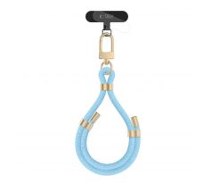 POPRUH NA RUKU/ŠNÚRKA NA TELEFON TECH-PROTECT C4S ROPE WRIST STRAP BABY BLUE/GOLD