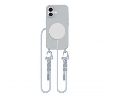 KRYT SO ŠNÚRKOU/POPRUH NA RAMENO/CEZ TELO TECH-PROTECT MAGNECKLACE MAGSAFE iPhone 16 CRAYON GREY