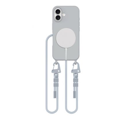 KRYT SO ŠNÚRKOU/POPRUH NA RAMENO/CEZ TELO TECH-PROTECT MAGNECKLACE MAGSAFE iPhone 16 CRAYON GREY