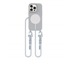 KRYT SO ŠNÚRKOU/POPRUH NA RAMENO/CEZ TELO TECH-PROTECT MAGNECKLACE MAGSAFE iPhone 14 Pro CRAYON GREY