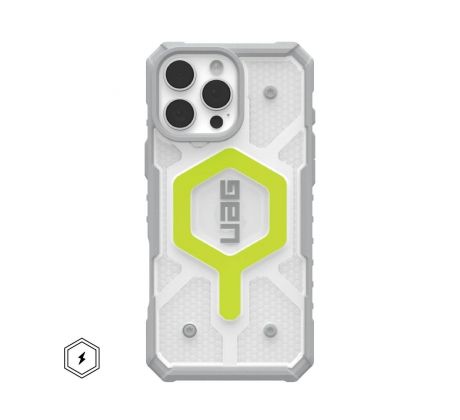 Case (UAG) Urban Armor Gear Pathfinder Clear s MagSafe  iPhone 16 Pro Max active neon