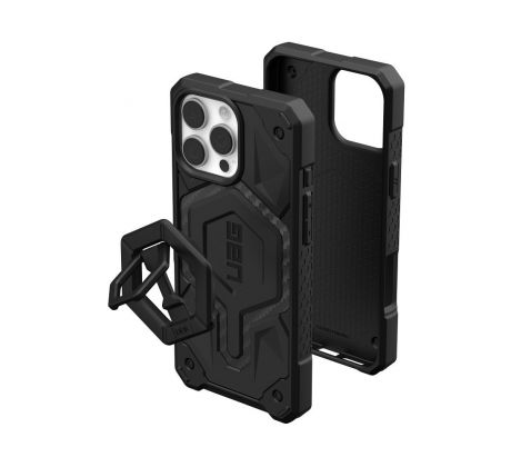 Case (UAG) Urban Armor Gear Monarch Pro MagSafe Bundle and Magnetic Ring Stand  iPhone 16 Pro Max s MagSafe carbon fiber / cierny