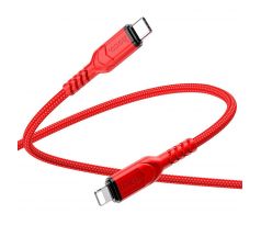 HOCO cable Type C to Lightning PD 3A 20W X59 1 m cervený