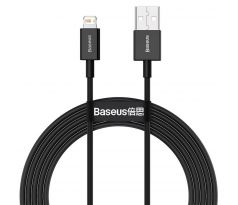 BASEUS cable USB A to Lightning 2,4A Superior CALYS-C01 2 m cierny